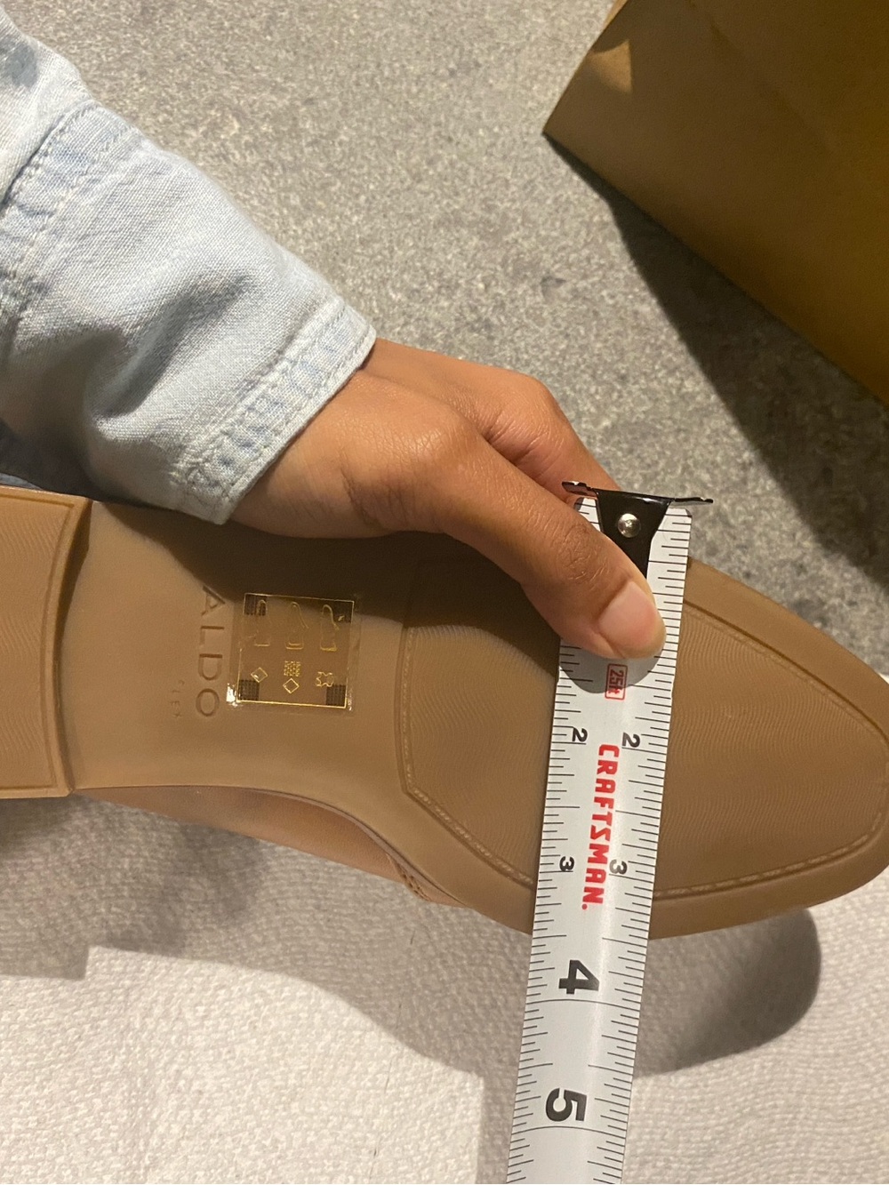 Aldo Women's Cognac Leather Slip-On Loafers - Picture 7 of 10
